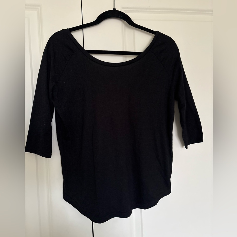Fabletics Classic Black Long Sleeve Top